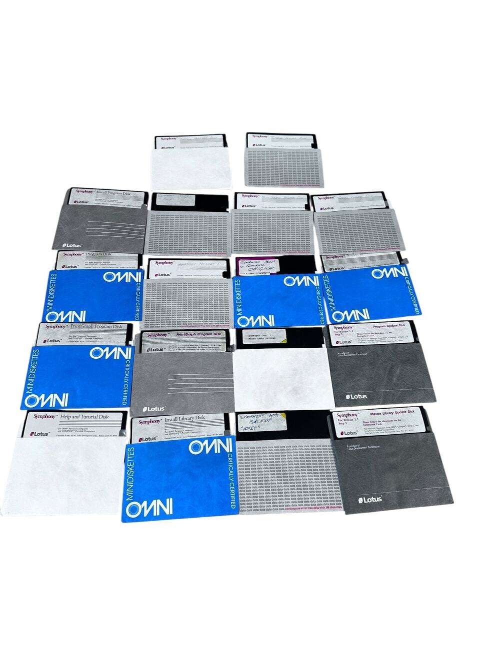 Lot of 14 Computer Software Lotus 1.0 Symphony Floppy Discs 5 1/4" For IBM